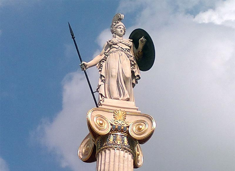 La déesse Athéna, le Cheval de Troie