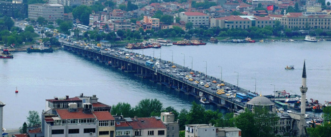 Le pont De Unkapani Sur la corne d'or, Istanbul